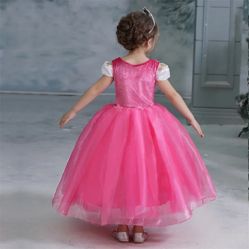 Fancy Princess Dress for Girls Sleeping Beauty Aurora Cosplay Clothes Birthday Carnival Party Outfits Halloween Costume for Kids