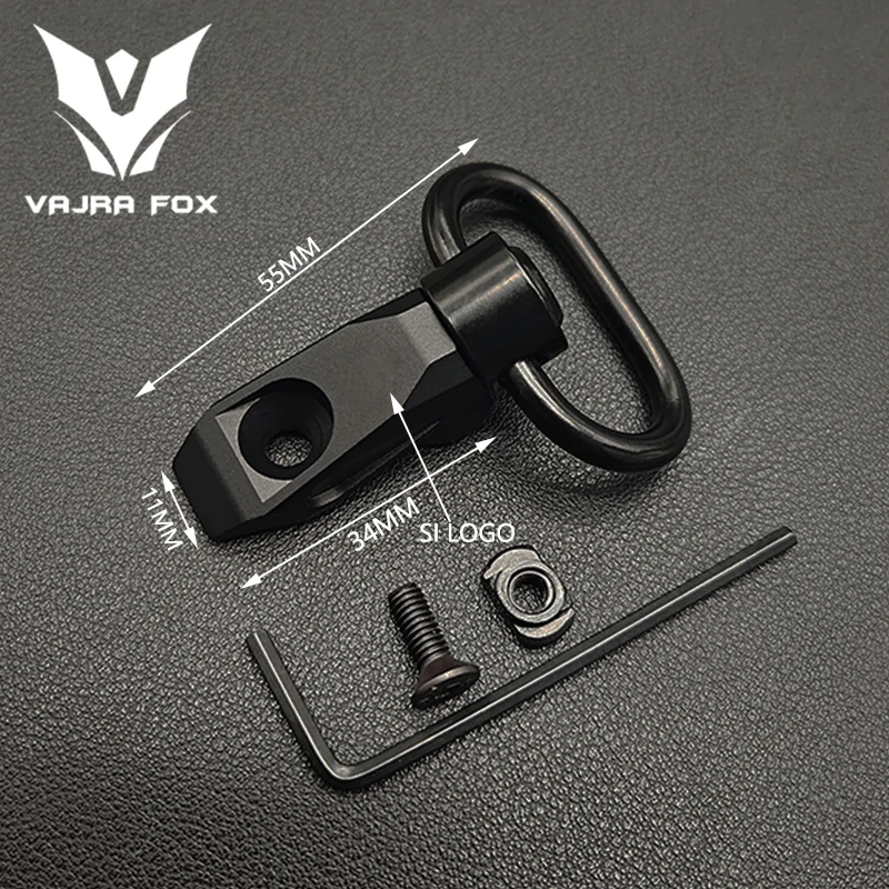 Outdoor Tactical SI Metal 4-color Diagonal QD Sling Installation Vertical Rotation Button Mlok Hunting Weapon Accessories