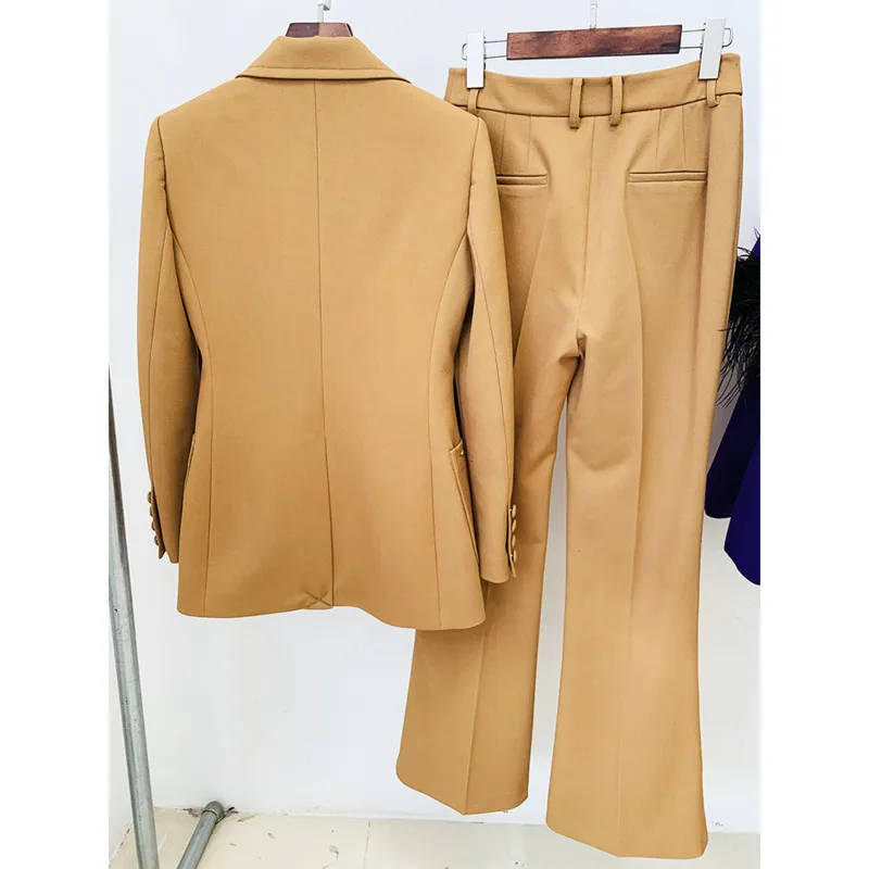 [Vibe] Newest Fashion 2025 Designer Suit Set Women's Slim Fit Single Breasted Embroidery Blazer Pants Set 2 Pieces Set