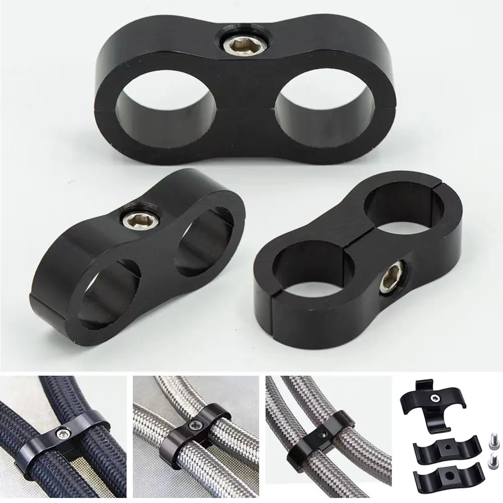 Universal Auto Part AN4 AN6 AN8 AN10 Billet Oil Fuel Water Hose Tube Seprator Divider Clamp Line Pipe Clamp Tubing Bracket Clamp