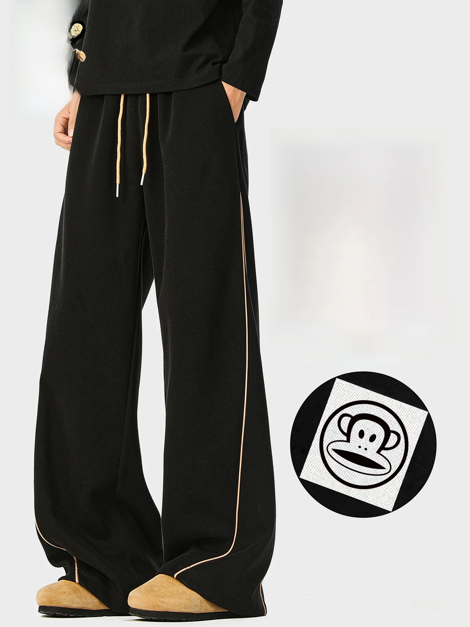 

Мужские повседневные брюки Paul Frank: винтажные, вязаные, прямого кроя, широкие, свободные, удобные, для осени