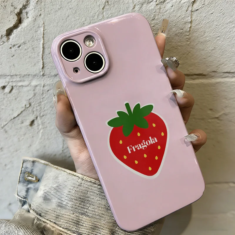 Fragola STRAWBERRY Phone Case for Samsung Galaxy S20 S21 S22 S23 S24 S25 S26 FE Plus Note20 Ultra 4G 5G Glossy Film Hard PC