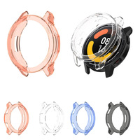 TPU Soft Edge Shell Case Glass Screen Protector For Xiaomi Mi Watch Color 2/S1 Active Sport Smart Watch Protective Bumper Cover