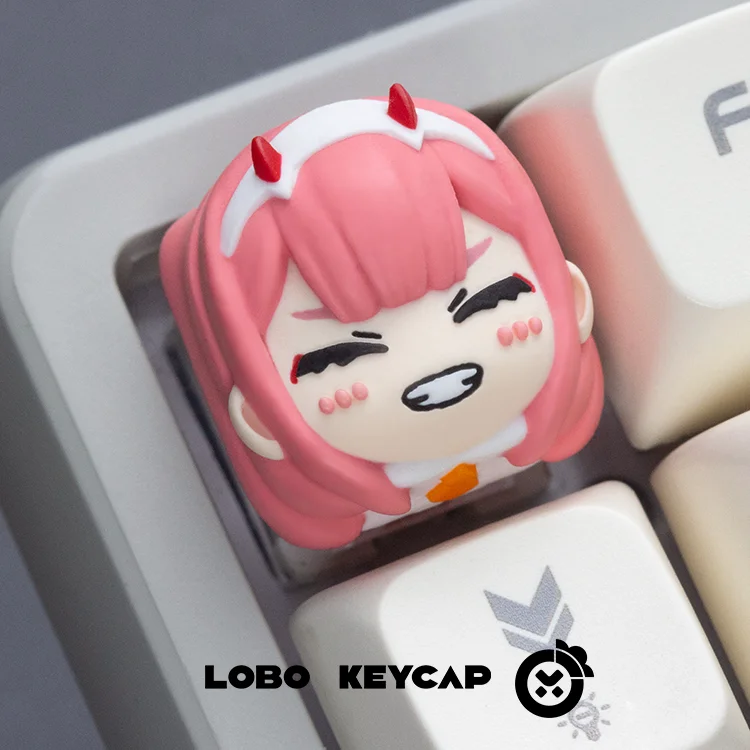 

Diy Self Made Goddess Story Zero Two Mechanical Keyboard Keys Cross-Axis Mechanical Keyboard Pc Personalized Keycaps Gift Toys