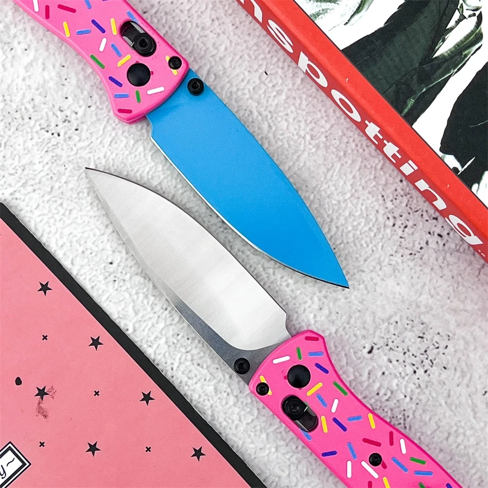 BM-535 سكين للفرد دونات مقبض التخييم في الهواء الطلق المشي لمسافات طويلة سكينة تكتيكية سكين صيد EDC سكاكين الجيب D2 شفرة G10 مقبض