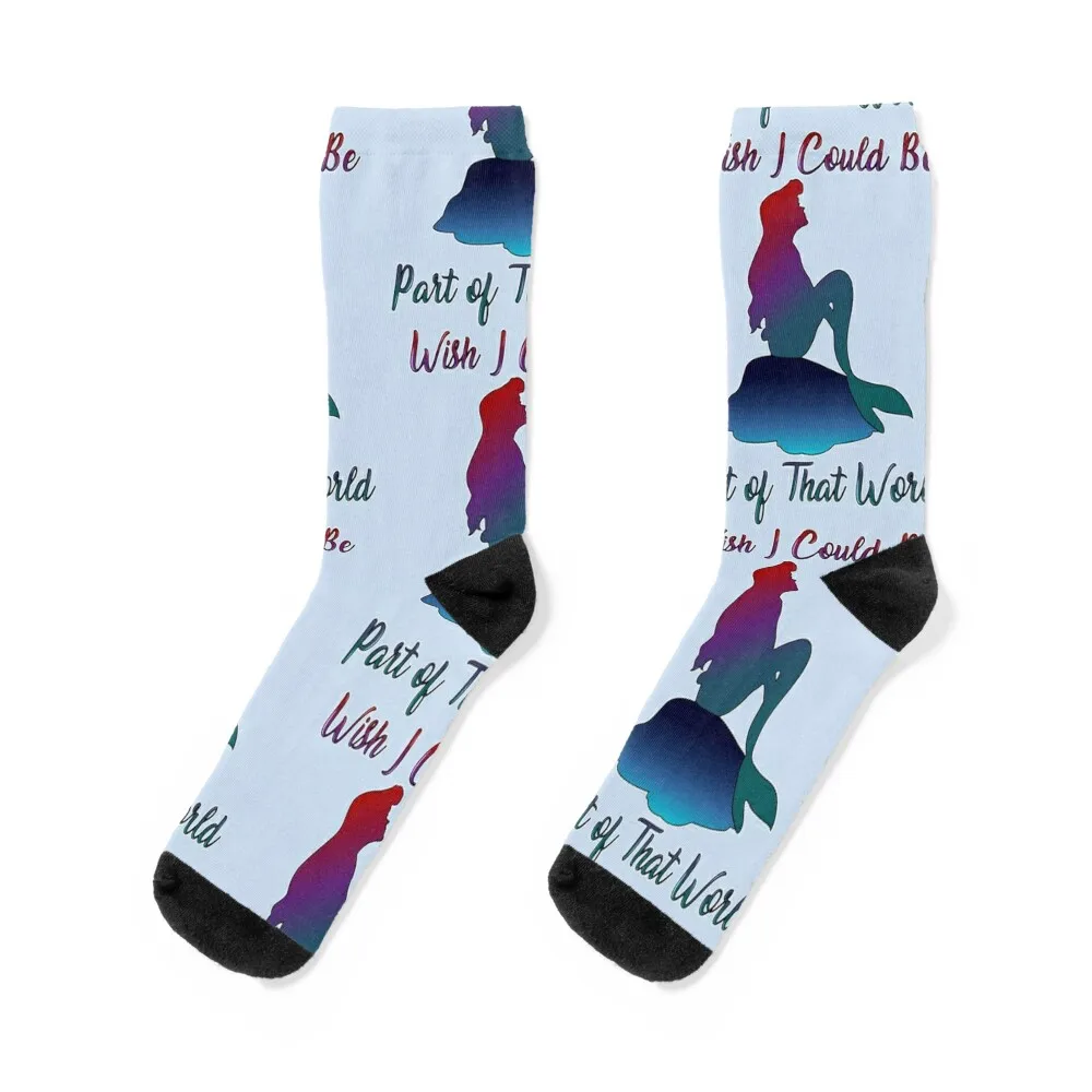 Little Mermaid Socks anime Christmas Crossfit warm winter Socks Female Men's