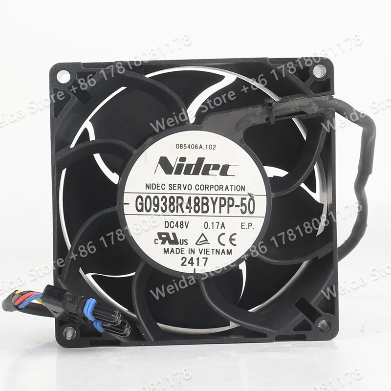 New Original and genuine Nidec DC 48V 0.17A AC EC 9038 Server Inverter G0938R48BYPP-50 90X90X38MM 9CM Cooling fan