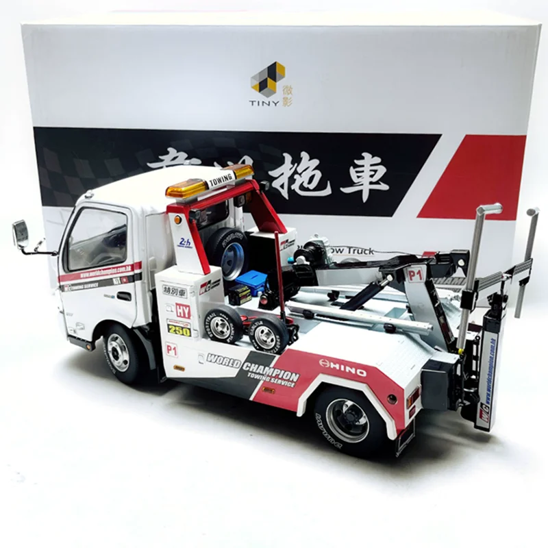 Winziges 1/18 Maßstab HINO 300 Abschleppwagen-Modell aus Legierung, Statisches Ausstellungsstück, Souvenir-Spielzeug, Einzigartiges Geschenk
