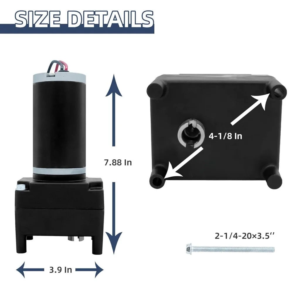 142178 , Motor Roda Pendaratan Roda Kelima RV Kompatibel dengan Venture Lippert, Motor Roda Pendaratan Pemasangan Universal untuk Atwood