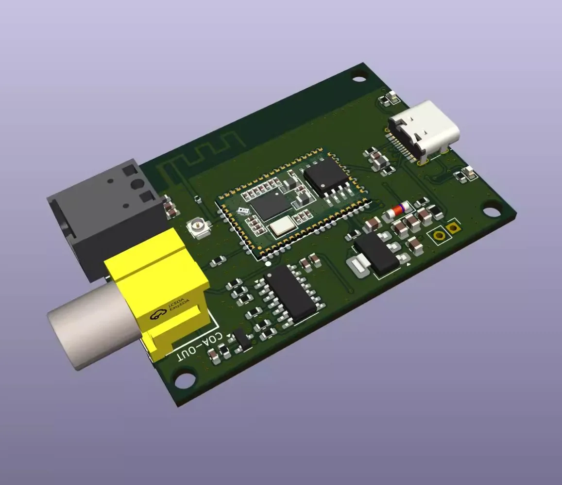 Tarjeta de sonido USB QCC5181, módulo de interfaz Digital Bluetooth, salida Coaxial Spdif de fibra, decodificación Ldac, 24 bits, 96K