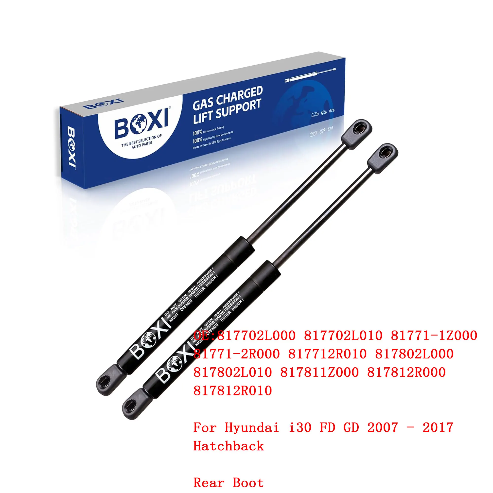 

BOXI 817702L000 817711Z000 2Pcs Rear Boot Gas Spring Lift Support For Hyundai i30 FD GD 2007 - 2017 Hatchback Lift Struts