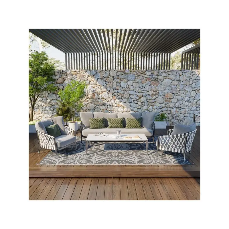 سجادة خارجية قابلة للعكس للباحات والطوابق، مقاومة للماء وسهلة التنظيف، مثالية لأي مساحة خارجية #2