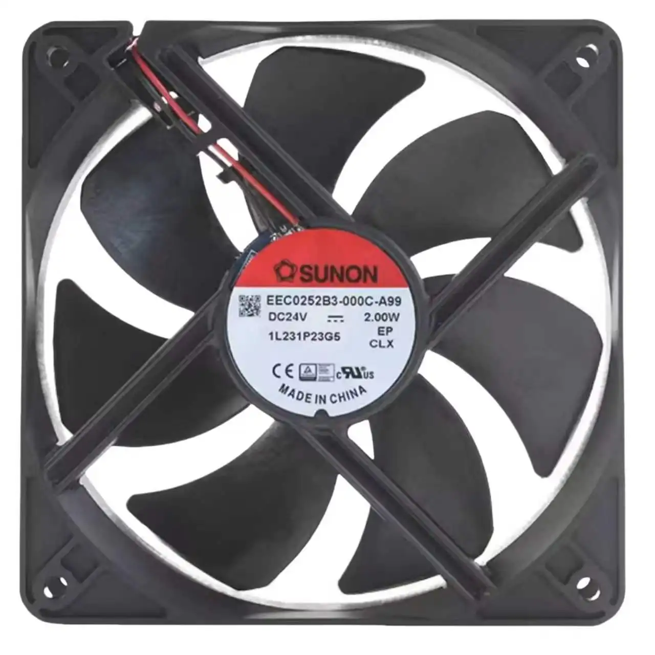 for SUNON EEC0252B3-000C-A99 120x120x25mm DC Fan - 24V 2W 2200RPM 75CFM Ball Bearing for Inverter/Server/PC Cooling