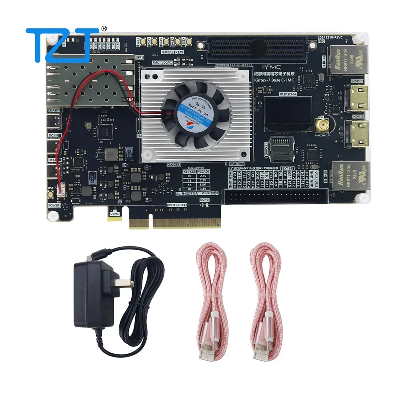 TZT XC7K325T Kintex 7 Base Development Board FPGA Development Board Onboard 0.96-inch OLED for Xilinx