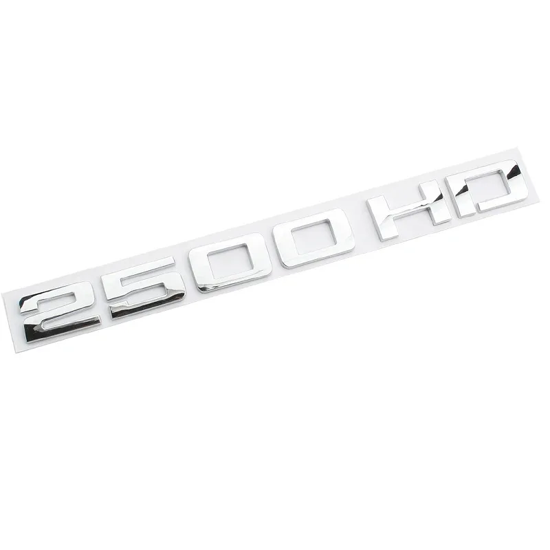 Chrome Black 2500 HD Decals Sticker For Chevrolet GMC Silverado 2500HD Sierra Yukon Car Trunk Letters Badge Emblem Stickers