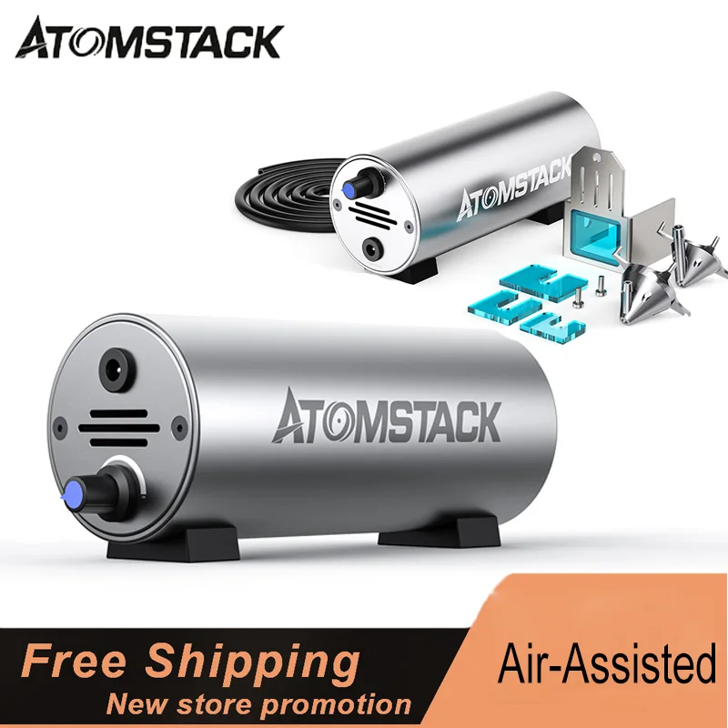 

ATOMSTACK Air-Assisted Accessories Laser Engraver Machine HIgh Airflow 10-30L/min Adjustable for Most of Laser Cutting/Engraving