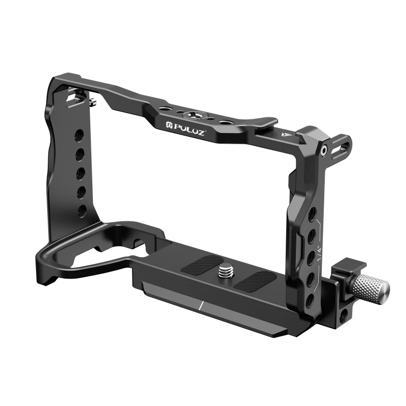 PULUZ Video Camera Cage For Sony A6700 Camera Aluminum Alloy Metal Stabilizer Rig Expansion Frame Cage with 1/4 3/8 Screw Holes