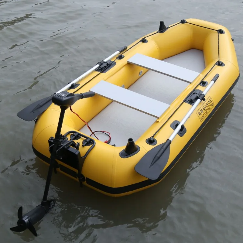 Professional Inflatable Boat with Outboards Set Air Deck Wear-resistant and Anti-collision PVC Fishing Boat Water Sports Tools