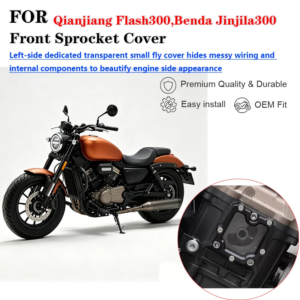 Transparent Decorative Small Fly Cover Left Electric Package Mod Parts For Qianjiang Flash300, Benda Jinjila300 Motorcycle