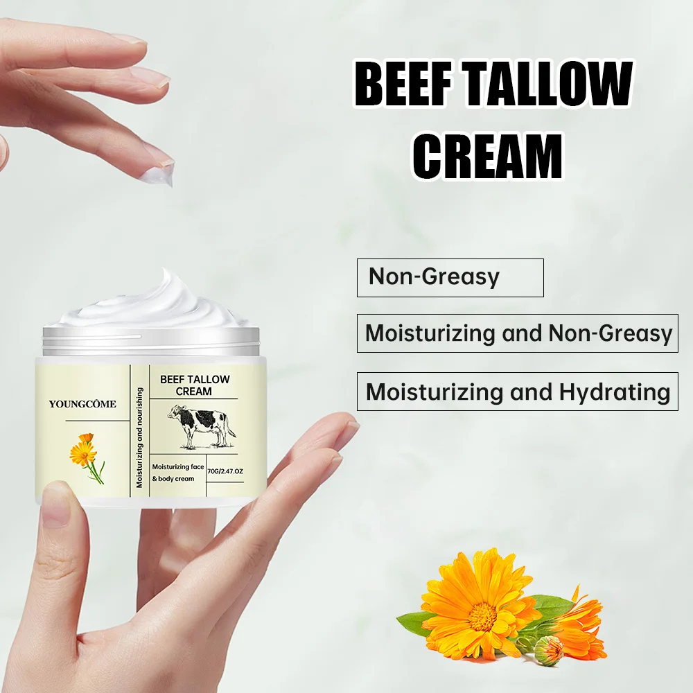 Beef Tallow Face Cream WhiteningFreckle Cream Remove Melasma Dark Spots Melanin Anti-Aging Lightening Shrink Pores Moisturizing view 5