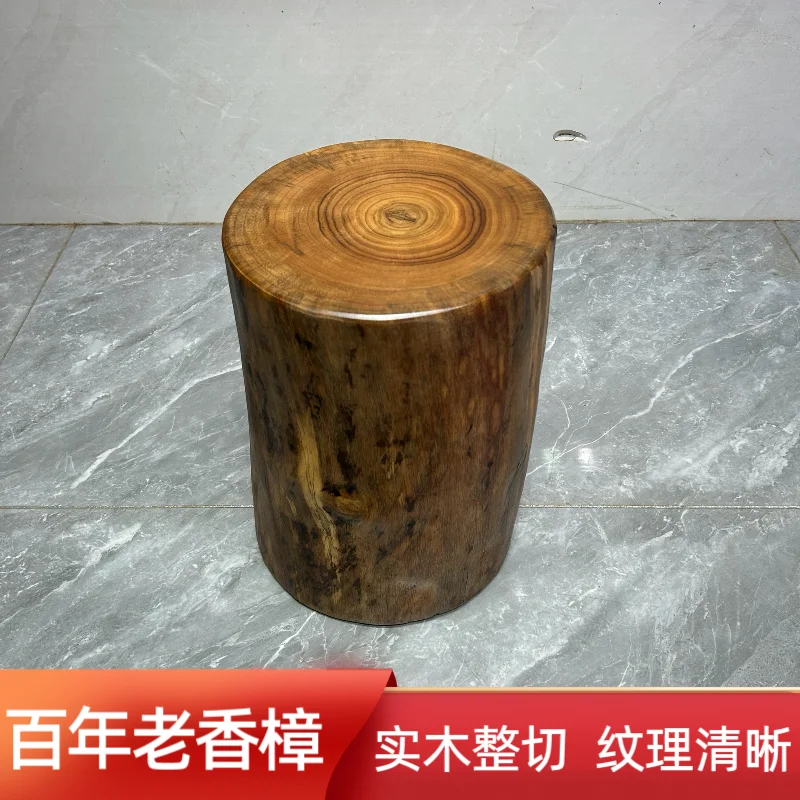 الكافور الخشب الرصيف البراز خشب متين الرصيف الجذر نحت سجل الجذع الجذع قاعدة طاولة القهوة طاولة شاي مقعد خشبي مستدير #3