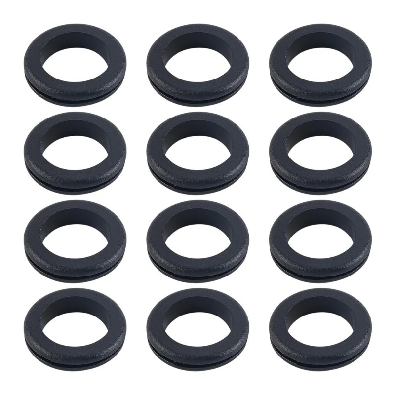 U55C 12Pieces Double Side Resistant Cable Grommets Suitable for Home Office Use