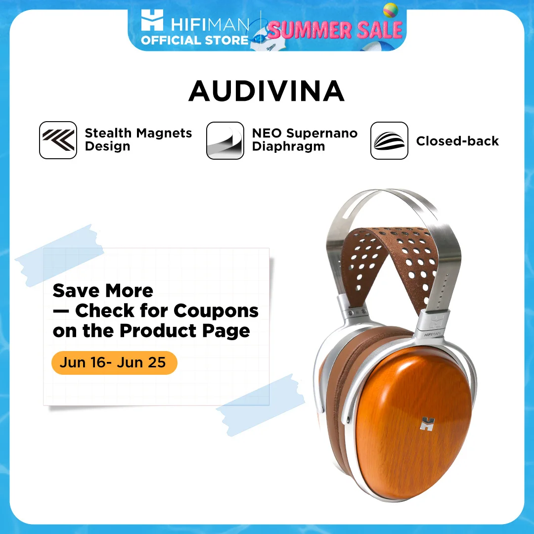 HIFIMAN AUDIVINA Планарные накладные студийные наушники с закрытой спиной