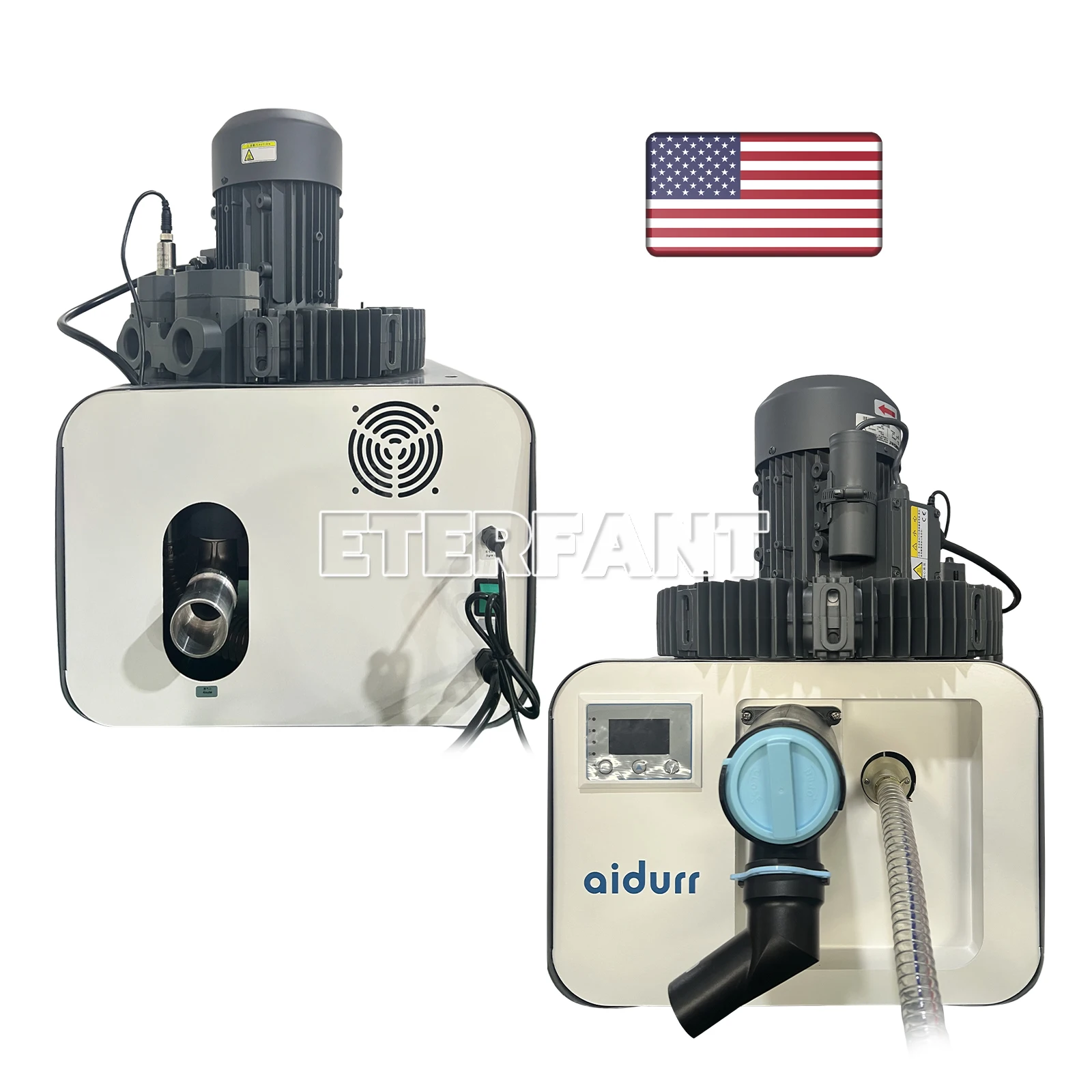 ETERFANT Dental Electric Suction Machine Vacuum Pump System DE106 2200L/min,Variable Frequency Suction Machine, Semi-Dry Type
