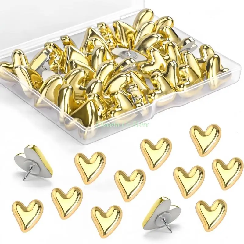 X90F Heart Photo Screws Wall Mounting Hardware Decorative Push Screws Against Oxidation Steel Substance