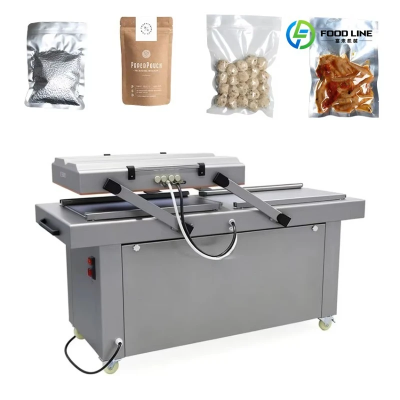 FL Customized Dual Chamber Vacuum Packaging Machine Vacuum Sealer Machine for Seafood Fresh Food Stainless Steel Construction