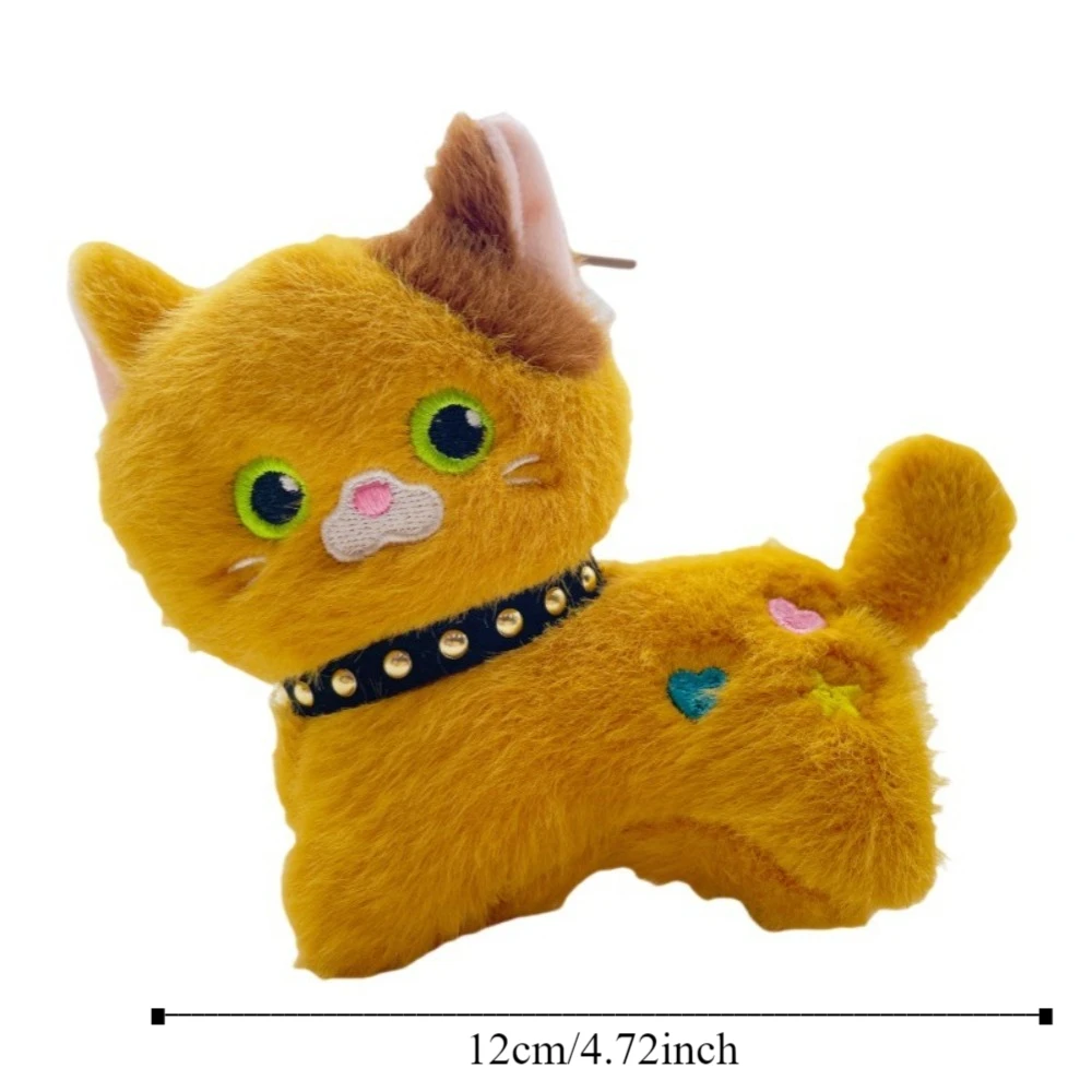 1 Piece Charm Cat Keychain Dolls Cute Simulation Kitten Pendant Plush Toy Bag Decoration Children Girls Birthday Gifts