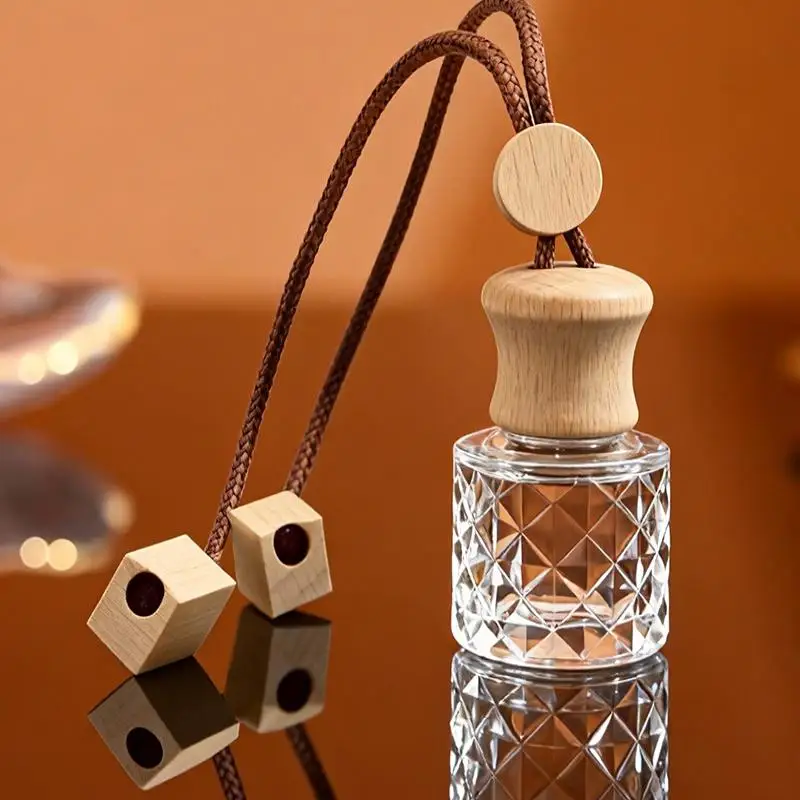 Car Perfume Bottle 1Pcs Essential Oil Diffuser Hanging Air Purifier Ornament for Car Mirror and Home Fragrance Decor