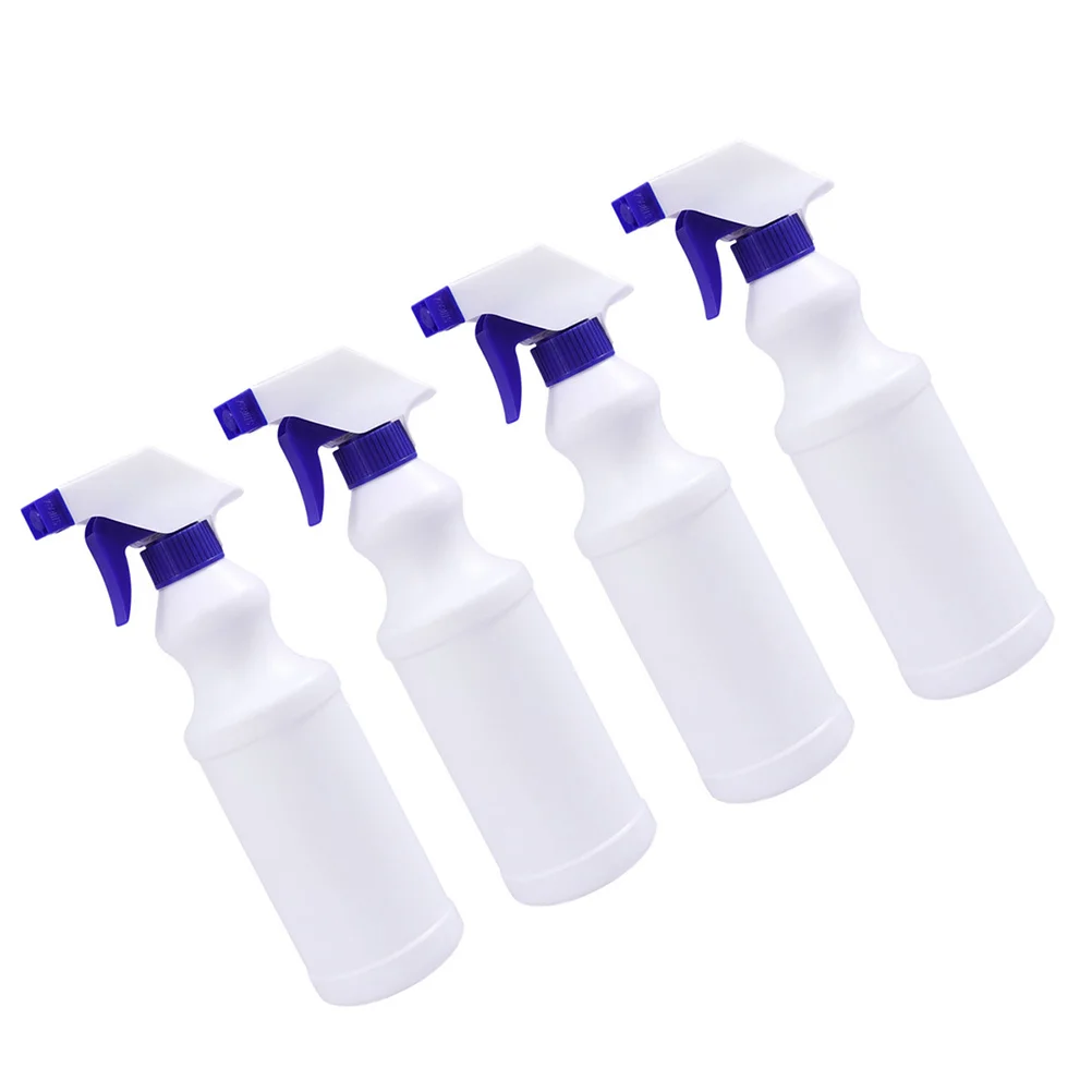 

4Pcs Plastic Spray Bottles Thick Leak Proof Nozzle Mist Stream Adjustable Trigger for Cleaning Gardening Lab Use Empty Pump