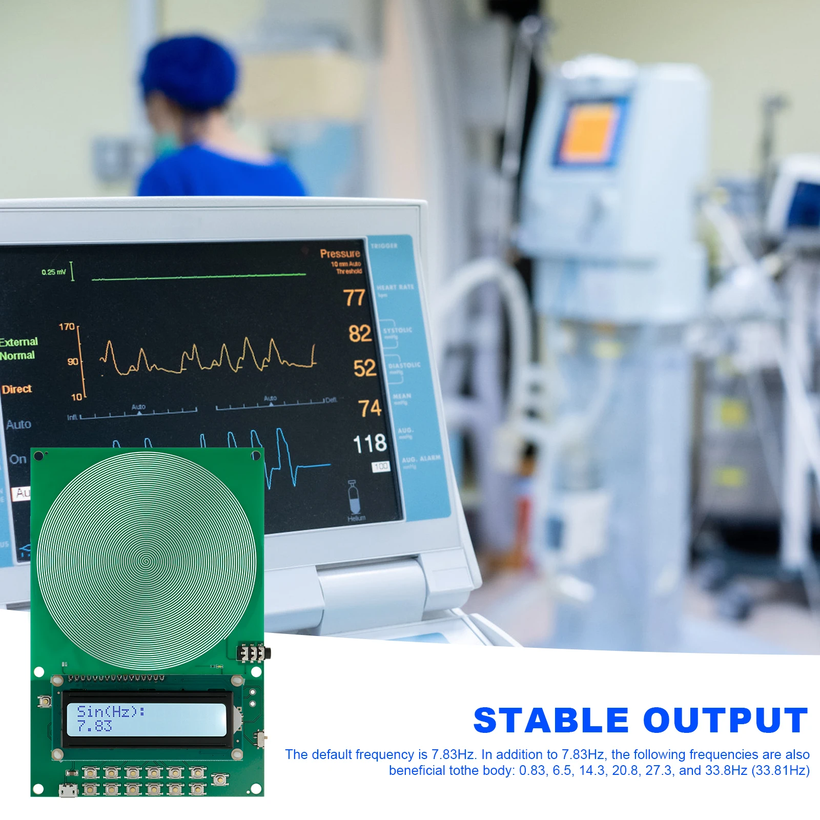 رقاقة محمولة مولد موجة شومان سهل التشغيل تعديل تردد جيبي نقي مولد إشارة دقيقة #3