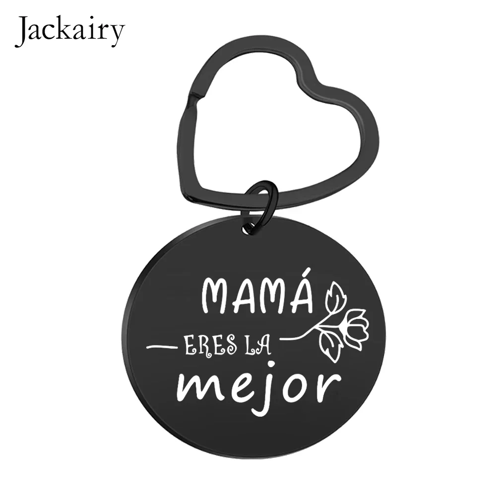 Spanish Mother's Day Gifts Keychain Mama Eres La Mejor Pendant Necklace Birthday Thanks Giving Day Christmas Gift for Best Mom