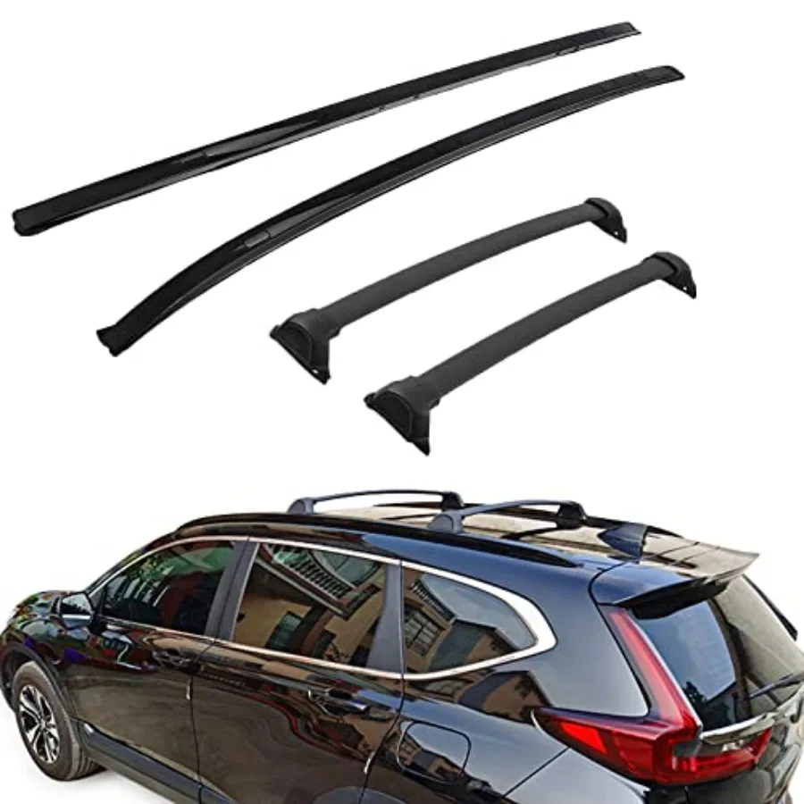 

Комплект поперечных и боковых креплений для багажника на крышу Honda CRV CR-V 2017-2022 из прочного алюминиевого сплава: 2 поперечины + 2 боковых крепления