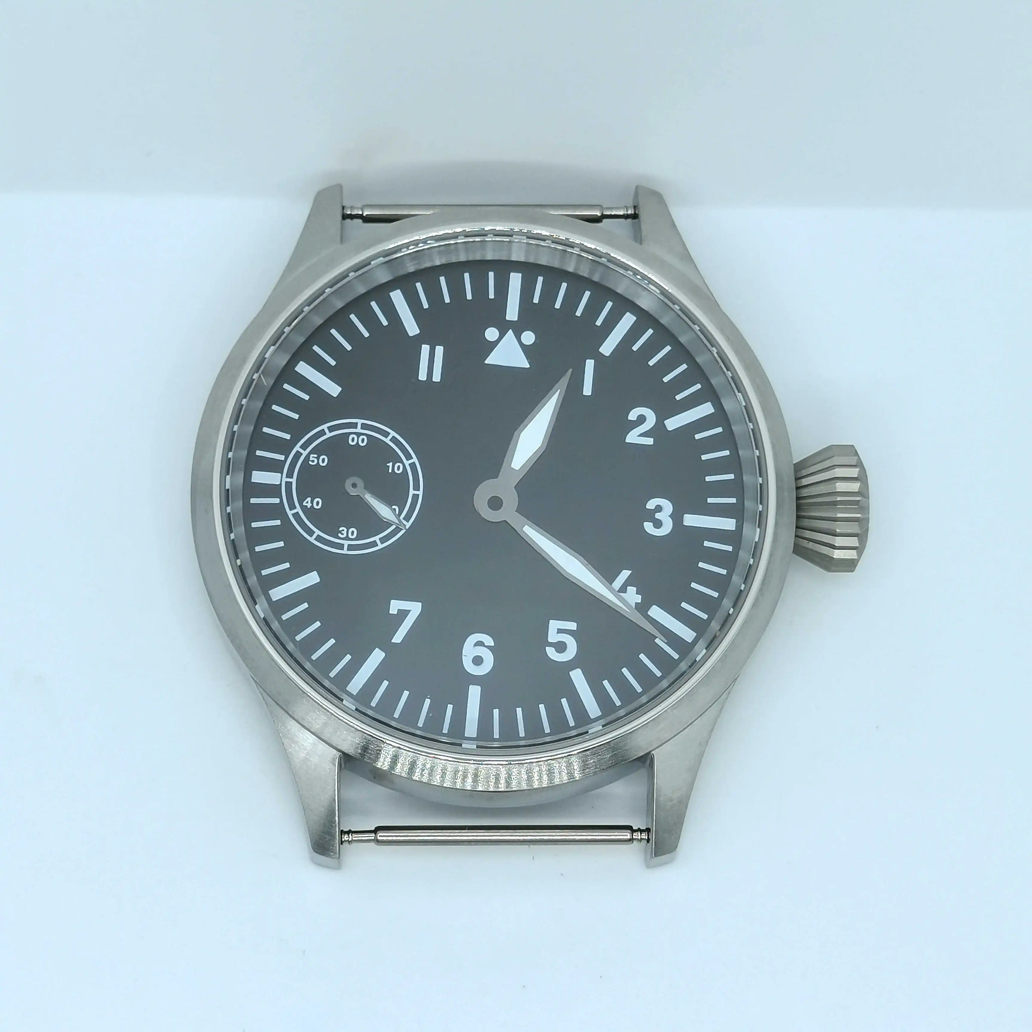 43MM 316 Stainless Steel Case Sapphire Glass Add Dial Hands Luminous Fit ETA 6497 ST36 Manual Movement