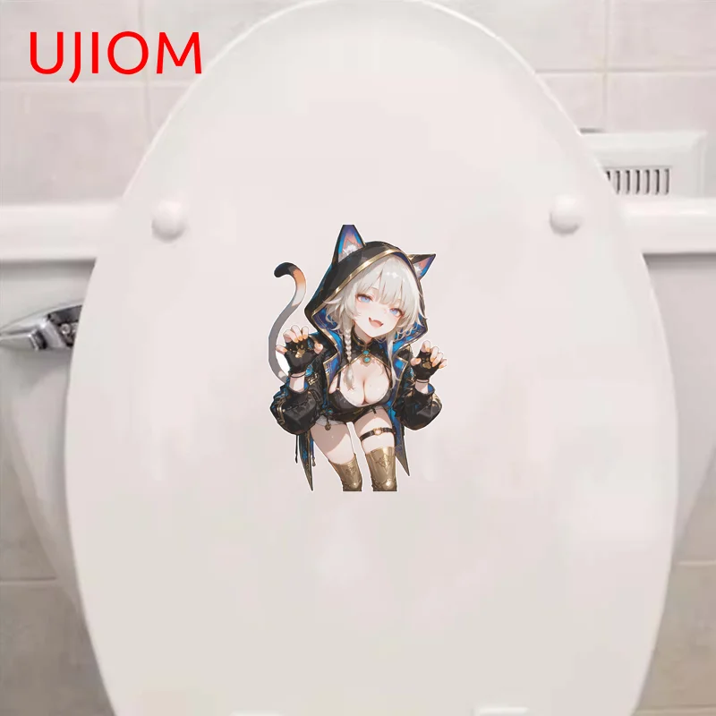UJIOM Sexy Cat Ears Waifu Cipher Honkai Star Rail Wall Sticker Premium Creative Design Decal Suitable For Living Room Decor