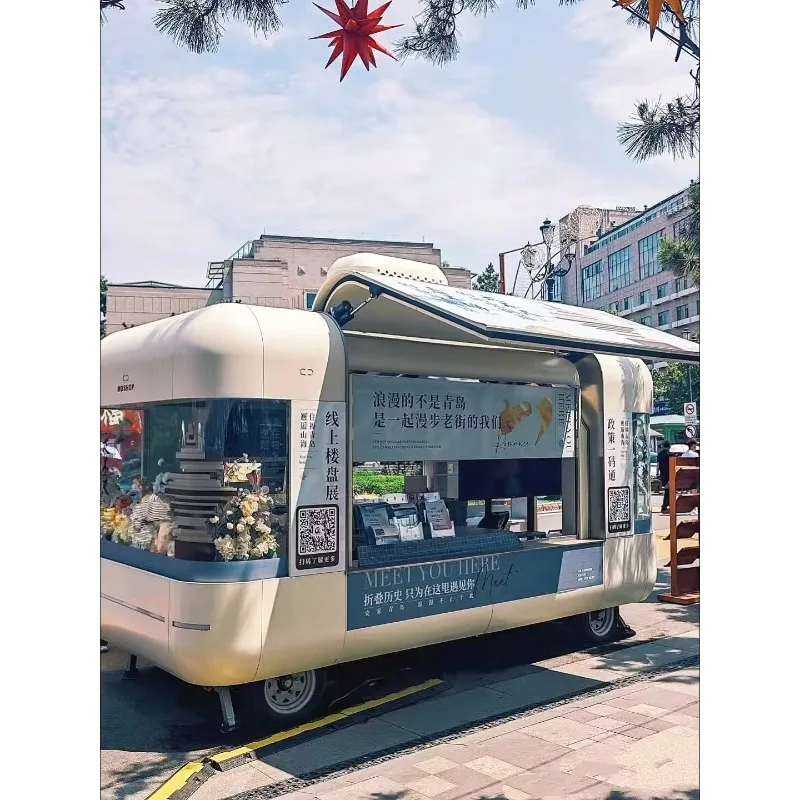 Rust‑Resistant Mobile Food Truck Trailer, Outdoor Use Catering Trailer With 1‑Year Warranty