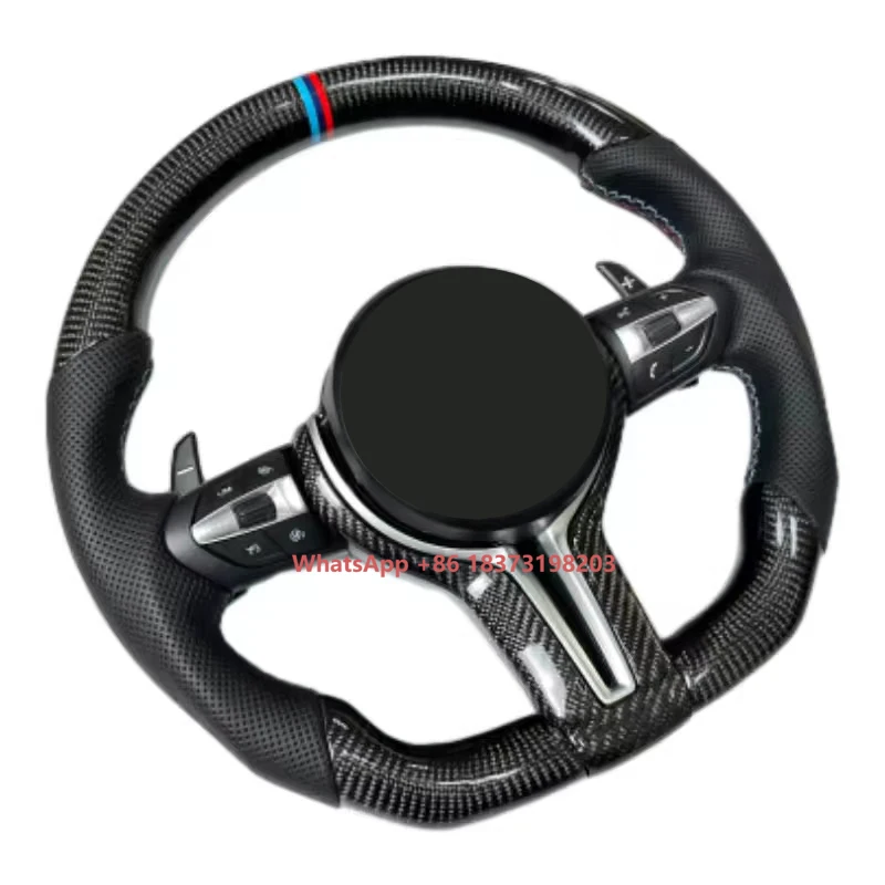 

For BMW E70 X5 E71 X6 E90 E91 E92 E93 E89 Z4 E81 E82 E87 E88 Leather LED Carbon Fiber M Sport Upgrade Car Steering Wheel