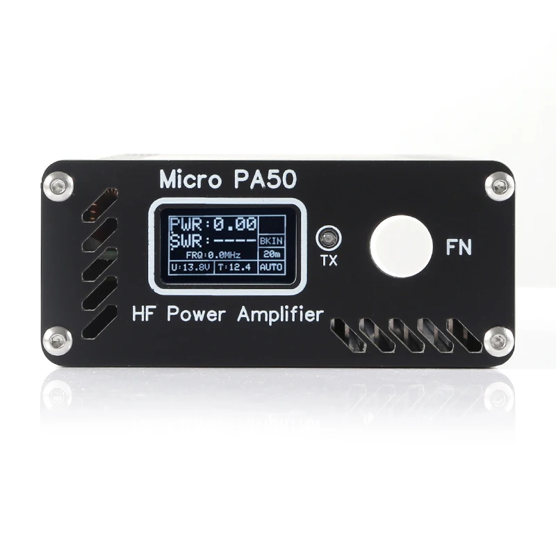 Micro PA50 / PA50 Plus 50W 3.5M-28.5MHz Amplificatore di potenza HF portatile intelligente a onde corte Misuratore di potenza / SWR + Filtro LPF