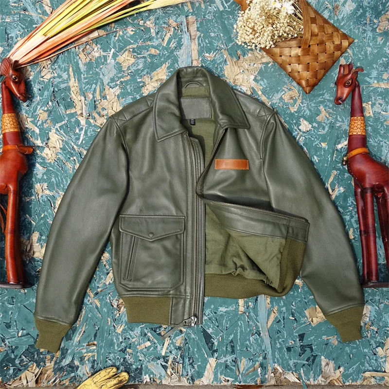 

Аутентичная американская мужская кожаная куртка из натуральной овечьей кожи на 650 долларов темно-синего цвета Blo ort Sle Faion Urban Fit