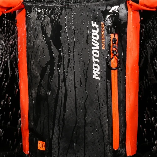 Imagen 2 del producto Mochila para motocicleta, bolsa impermeable para hombre y mujer, mochila para casco de cara completa, bolsa de viaje reflectante, bolsas para casco de motocicleta