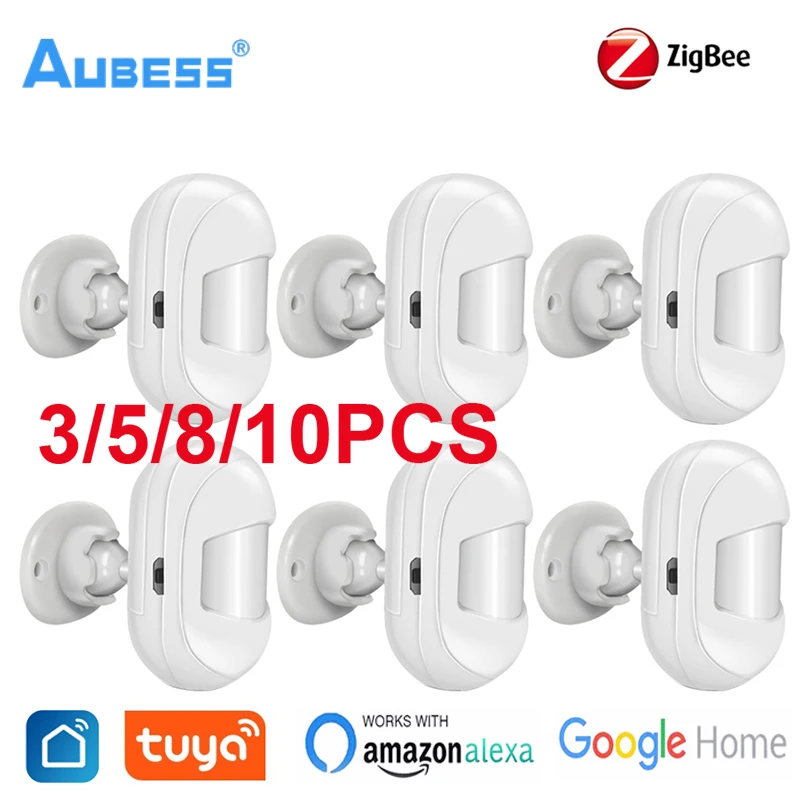 Tuya Zigbee PIR Motion Sensor Human Body Motion Sensor Smart Security Detector Smart Life Control Work With Alexa Zigbee Gateway