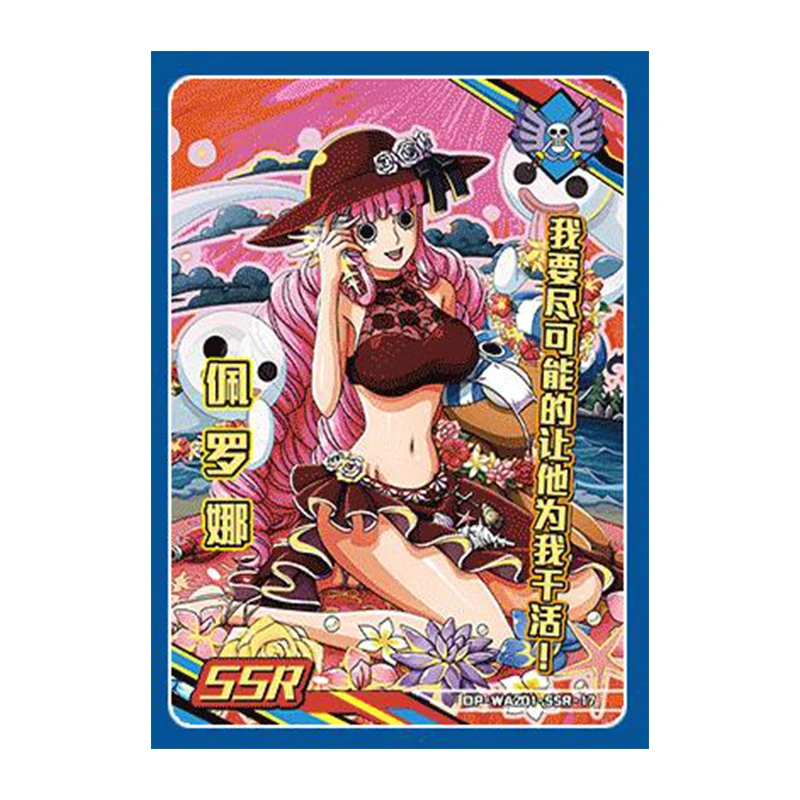 Anime ONE PIECE Rare SSR Reflections Flash Cards Hina Perona Shirahoshi Carrot Toys for boys Collectible Cards Birthday Gifts