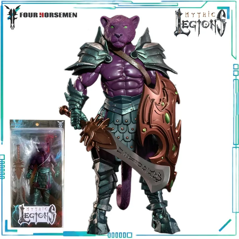 Quatre chevaux Studios véritable légions mythiques série Leodius' Army léopard Mage vert tigre violet léopard modèle de produit fini