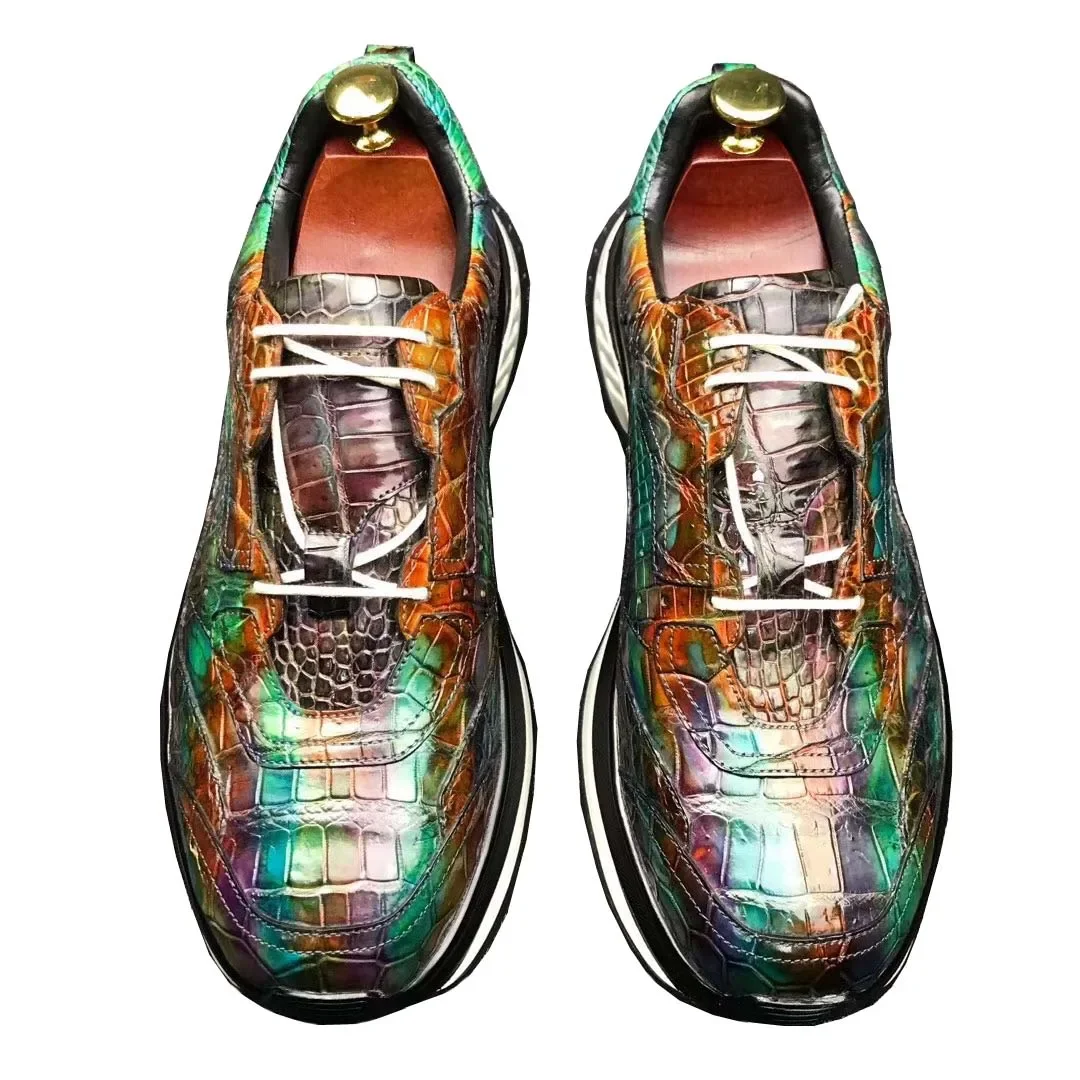 

yingshang new arrival men casual shoes male ostrich leather shoes men ostrich shoes