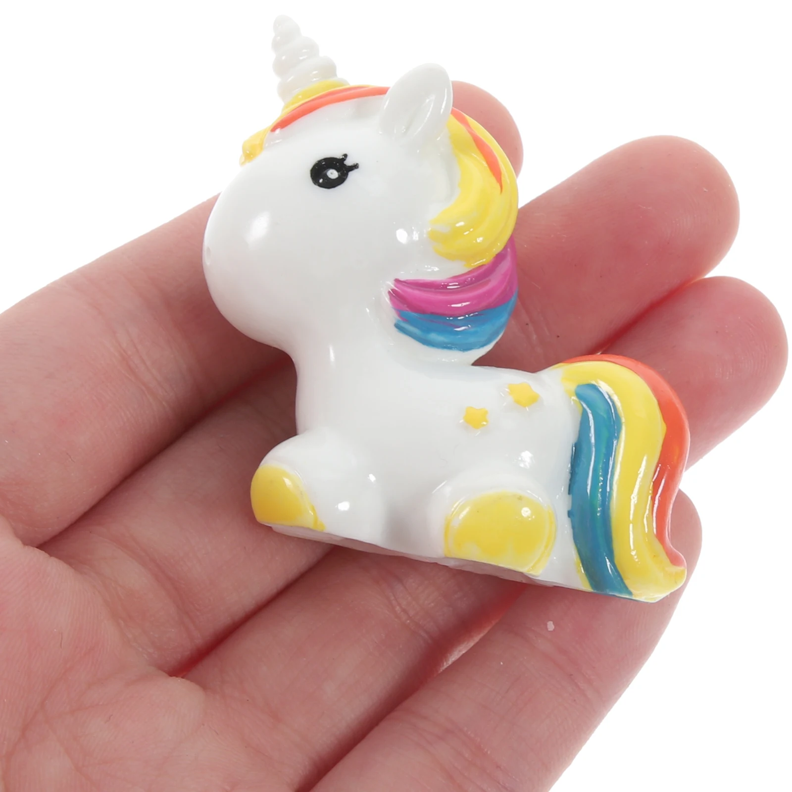

4 Pcs Figurines Resin Miniatures H Painted Colorful Resin Mini Unicorn Decorations Decorative Gaming Supplies Home Accessories