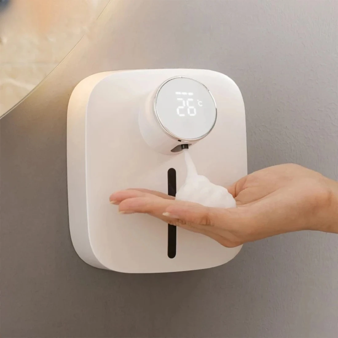 Mi Soap Dispenser Wall-mounted Rechargeable Temperature Display Liquid Soap Dispensers Sensor Foam Hand Sanitizer Machine