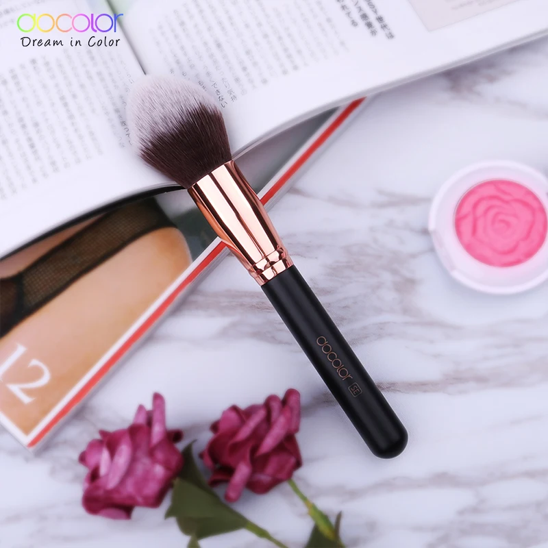 Docolor Single Professional Makeup Brushes Soft Foundation Contouring Highlight Black Powder Brush Beauty Make up Cosmetic Tools